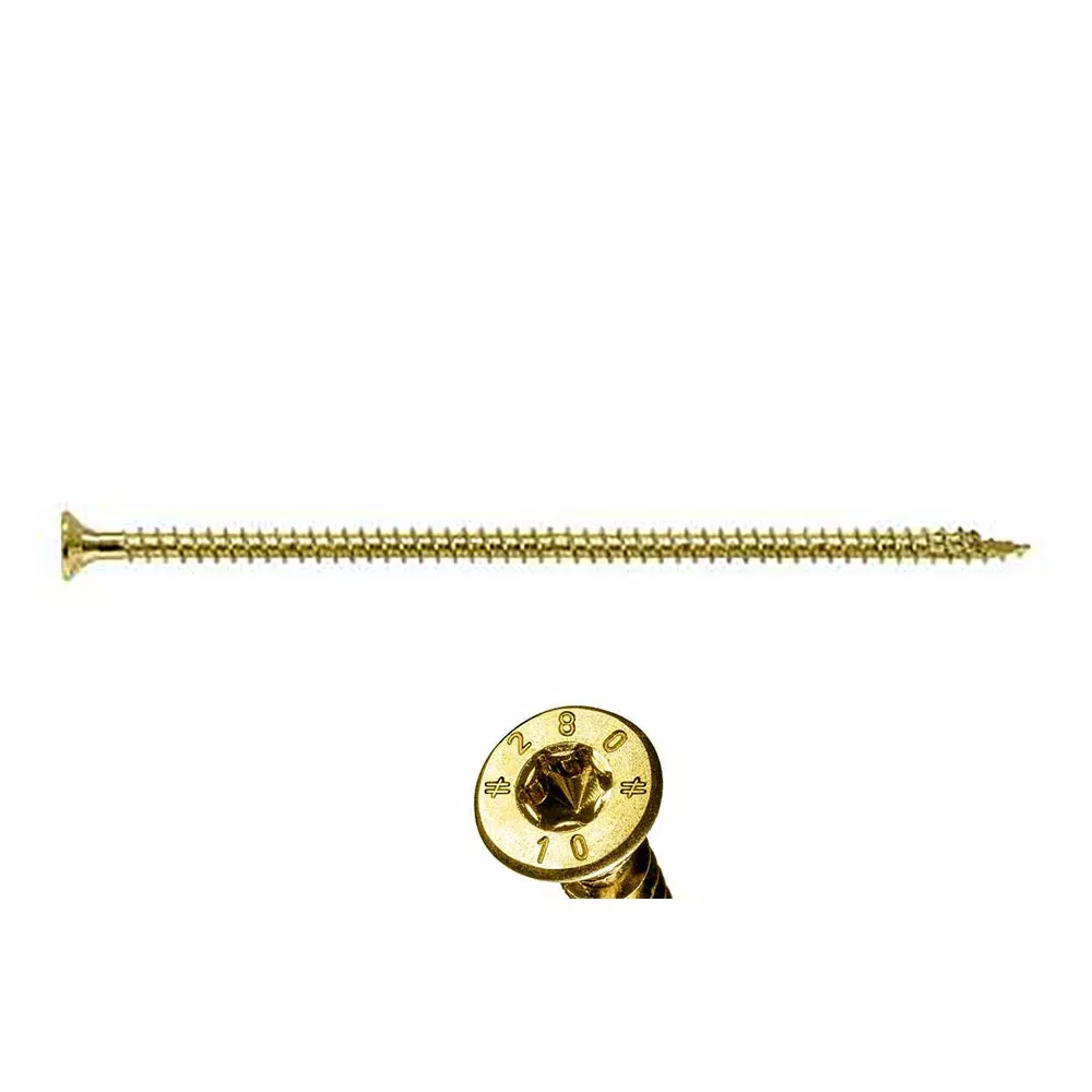 0.59 x 4 3/4 – Strong-Drive SDCF TIMBER-CF Screw Yellow Zinc Coated Thread Len: 4 1/4 (T40 6-Lobe) – Box (50)
