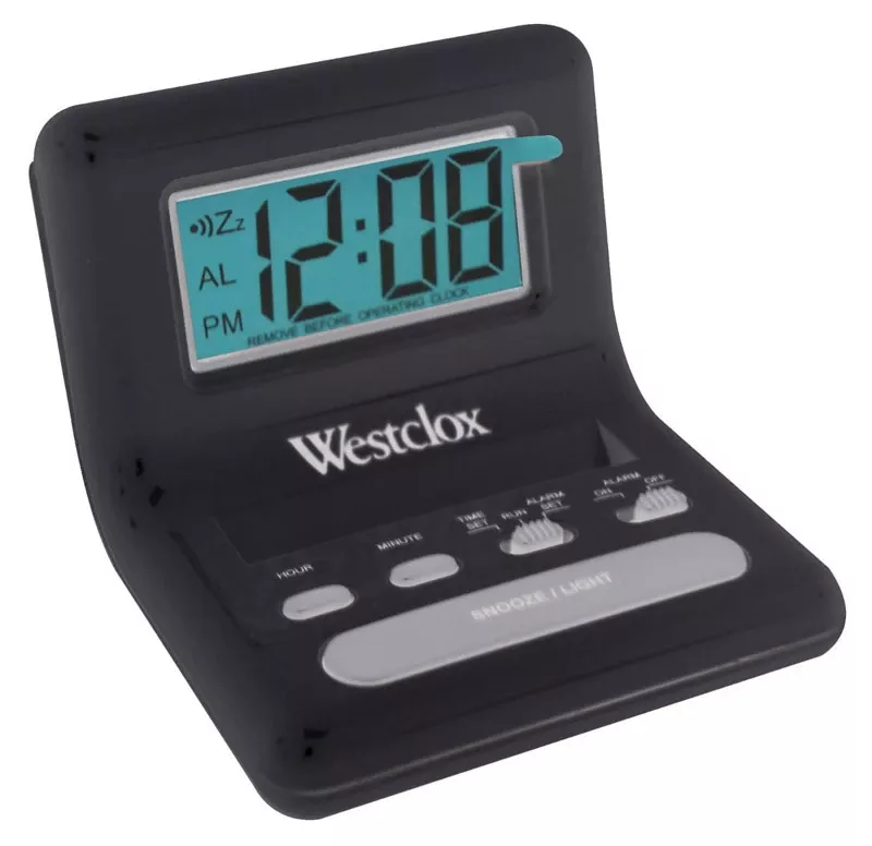 0.8 In. Black Digital Travel Alarm Clock Model 47538a