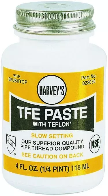 023030 Pipe Thread Compound, 4 Fl-oz Jar, Non-hardening Sealant Paste