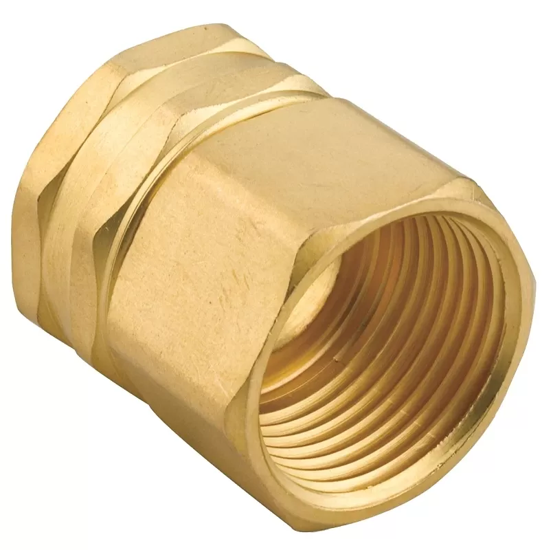 1/2 & 3/4 In. Brass Threaded Double Female Swivel Hose Connector