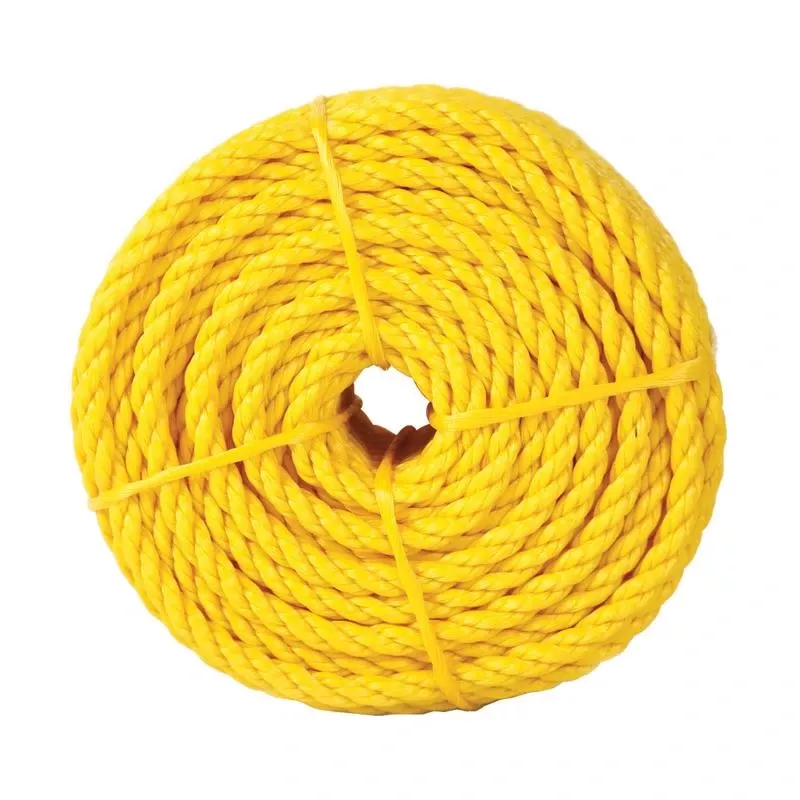 1/2 Inch Diameter X 100 Feet Long Yellow Twisted Polypropylene Rope