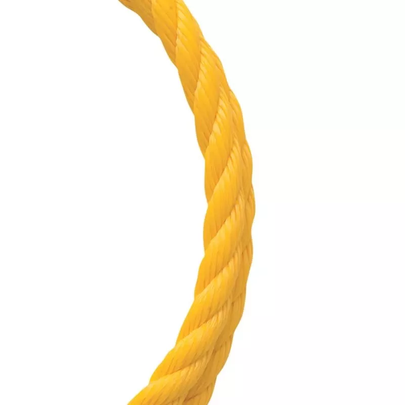 1/4 In. Diameter X 100 Ft. Length Yellow Twisted Polypropylene Rope