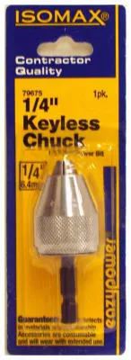 1/4 In. Keyless Chuck Adapter With 1/4 In. Hex Shank – 1 Piece