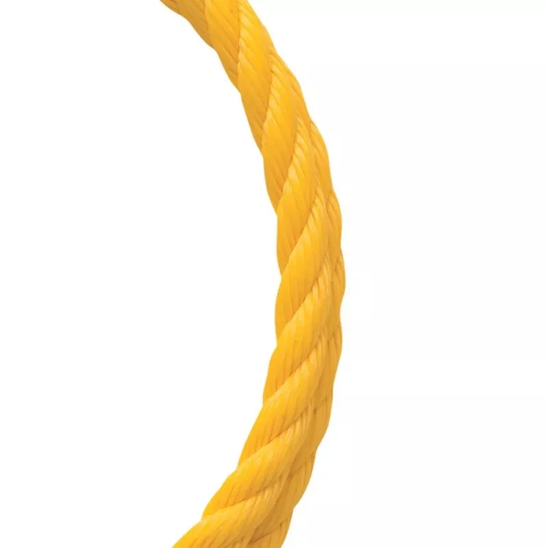 1/4 Inch Diameter X 50 Feet Long Yellow Twisted Polypropylene Rope