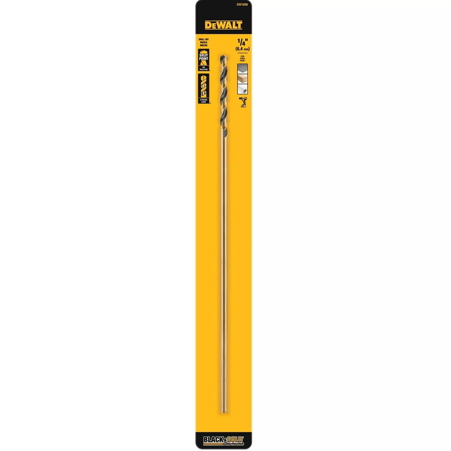 1/4 X 12 In. High-speed Split-point Steel Drill Bit
