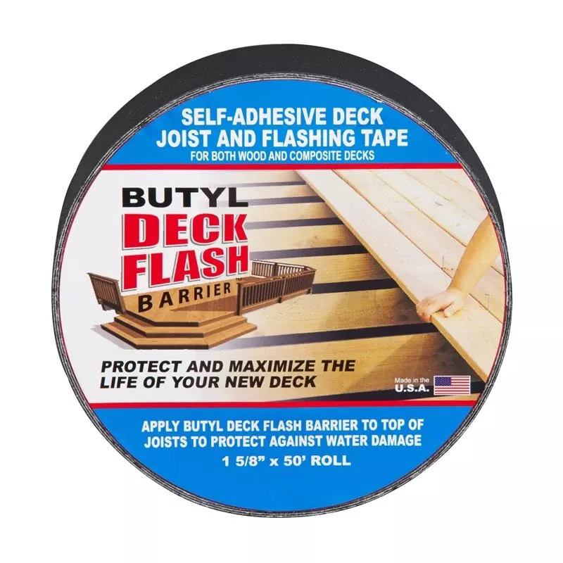 1-5/8 In. W X 50 Ft. L Self Adhesive Deck Flashing – Black