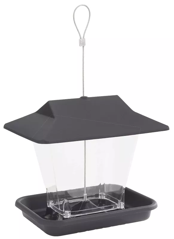 1.7 Lb. Capacity Ranch Hopper Bird Feeder – Blue Plastic