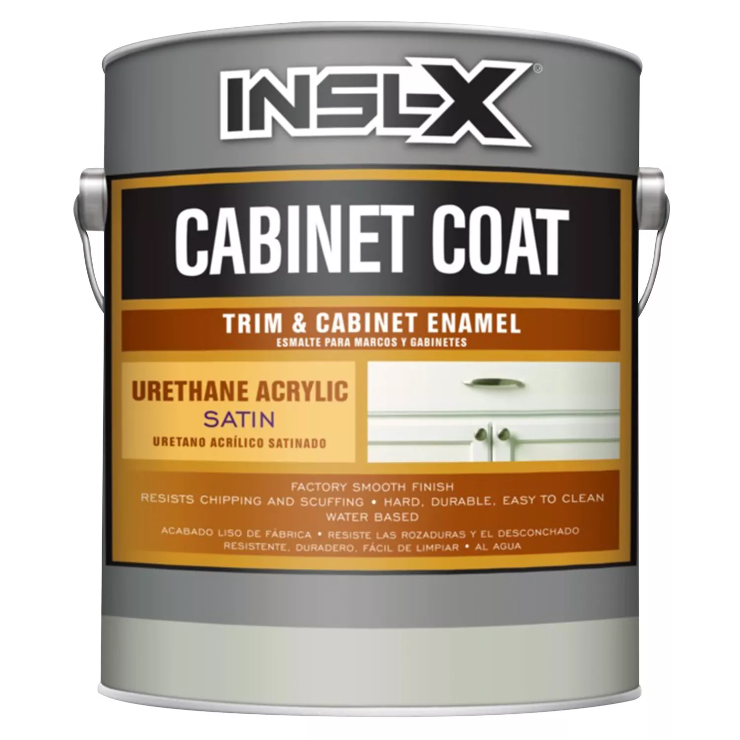 1 Gallon White Satin Cabinet Coating – Urethane Acrylic Finish