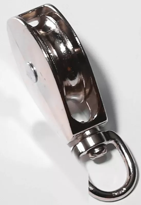 1 In. Diameter Electro-plated Iron Swivel Eye Single Eye Pulley – Model 0173zd-1