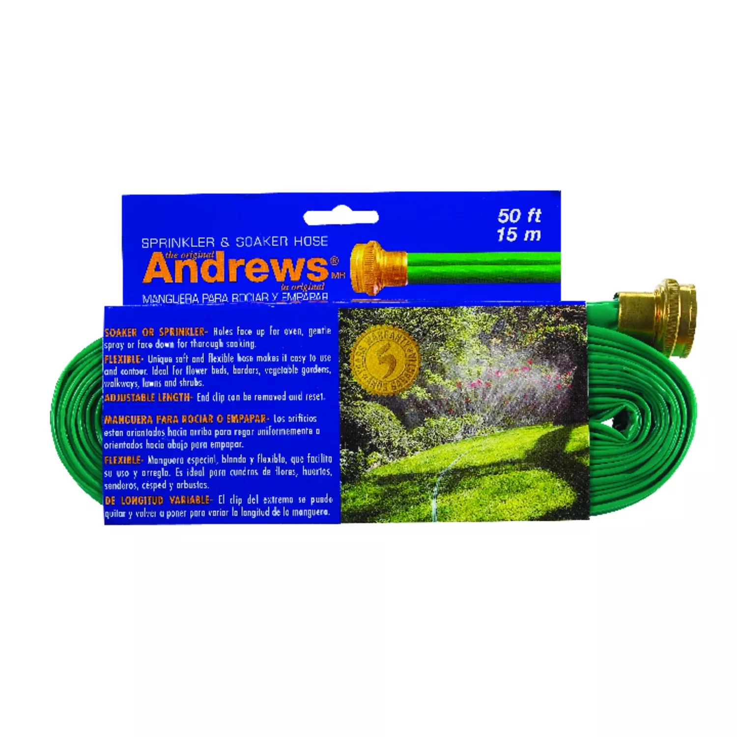 1 In. Diameter X 50 Ft. Length Green Vinyl Gentle Soaker Hose