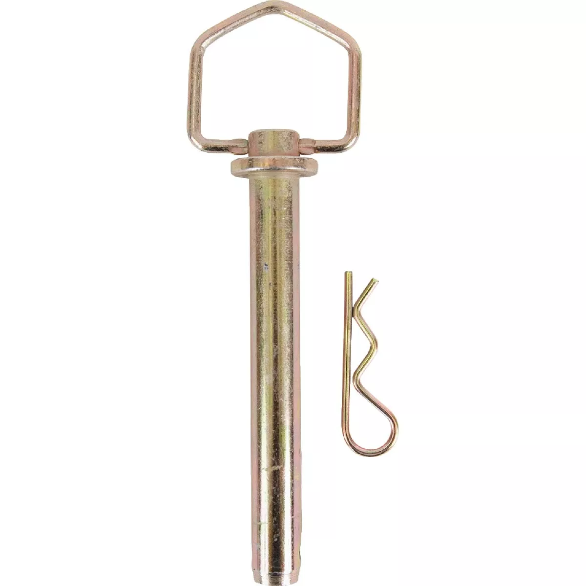 1 Inch X 6-1/4 Inch Swivel Handle Hitch Pin – Yellow Zinc Plated Steel
