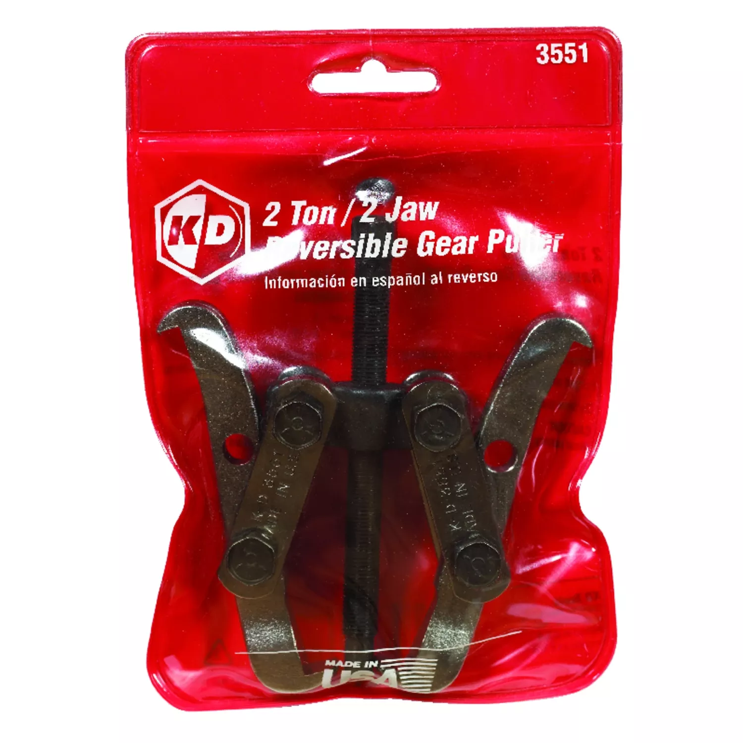 1 Piece Reversible Gear Puller, 2 Ton Capacity, Forged Alloy Steel, Model 3551d