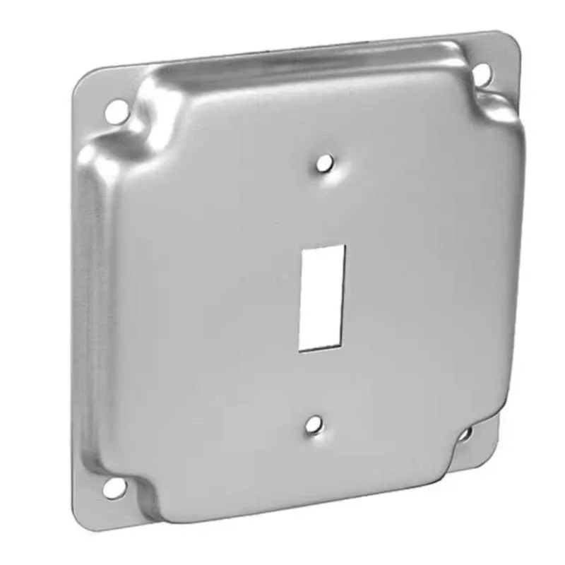 1-toggle Switch Square Device Cover 4 In. X 4 In. Steel