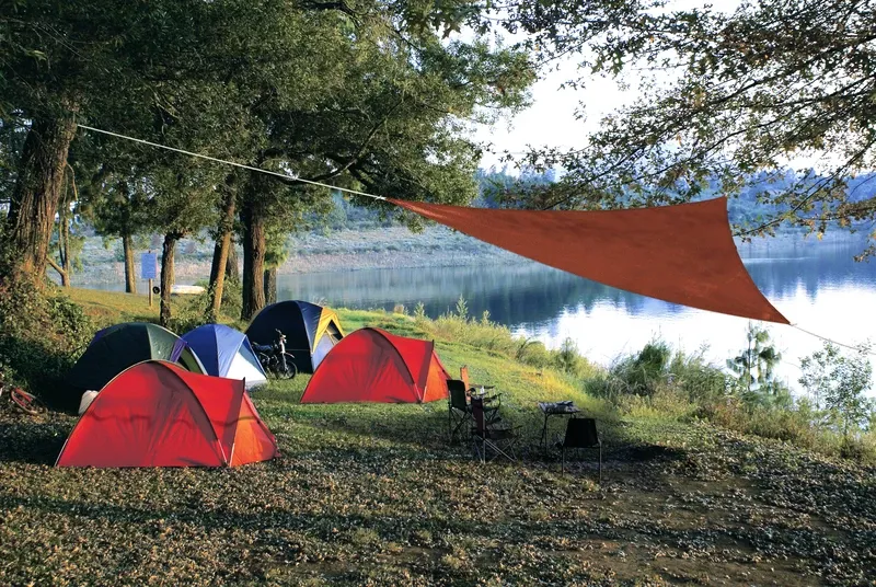 10 Ft. Walnut High Density Polyethylene Triangle Shade Sail Canopy