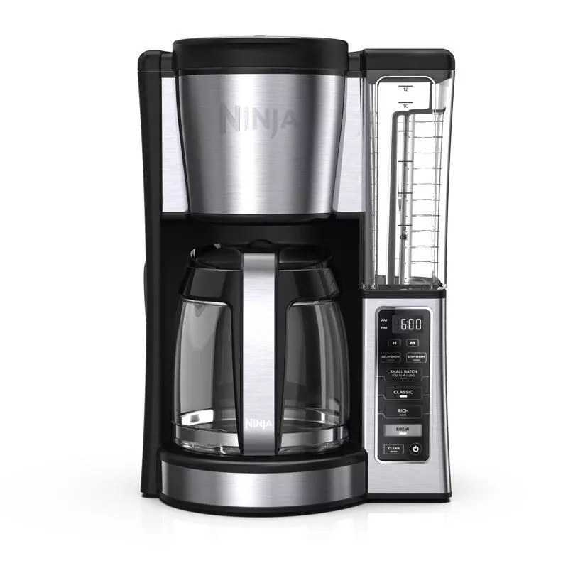12 Cup Programmable Black Coffee Maker With Built-in Timer And Water Filtration