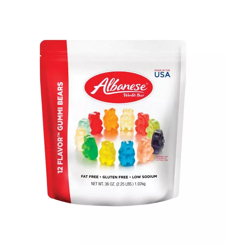 12 Flavor Assorted Gummi Bears 36 Ounce Bag