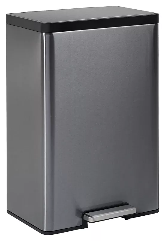 12 Gallon Charcoal Stainless Steel Step-on Trash Can Model 2112520