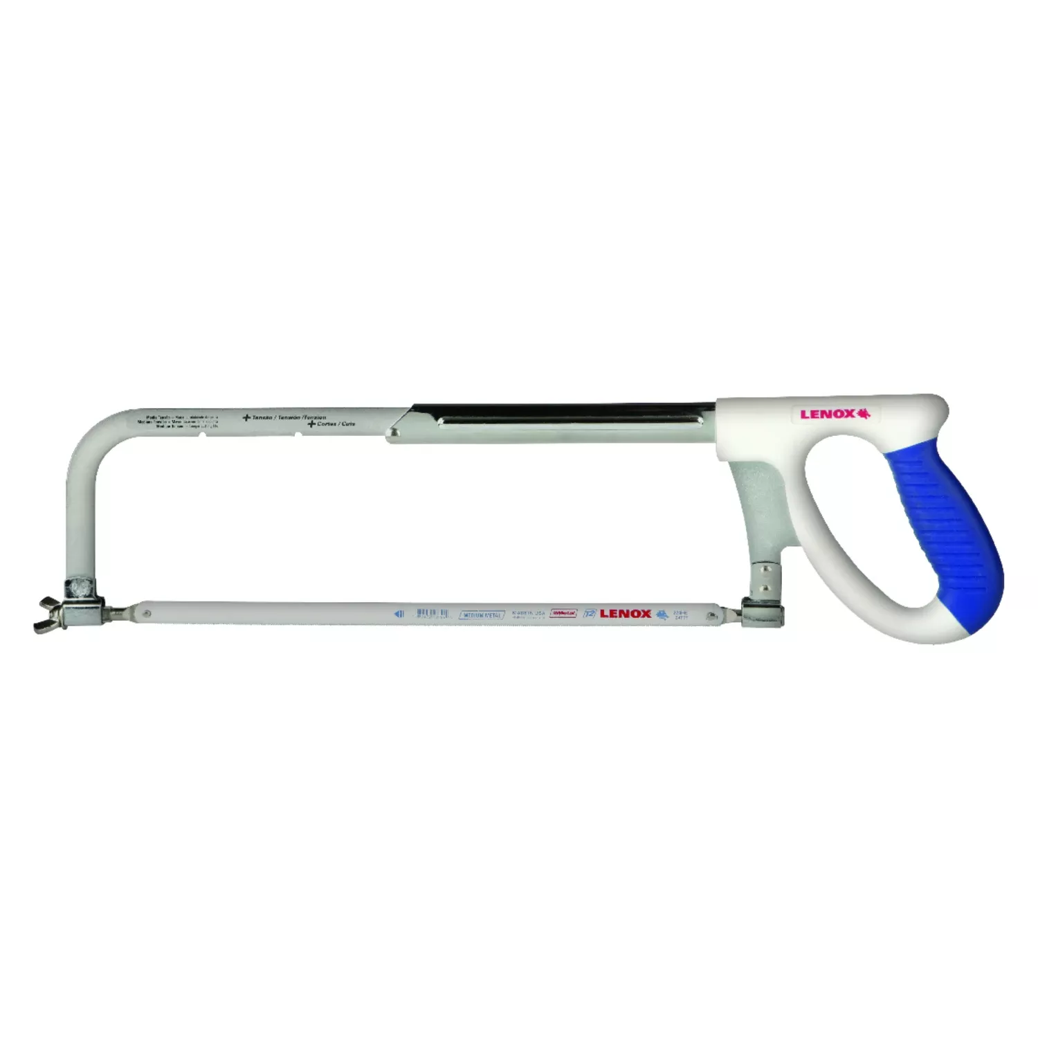 12 In. Adjustable Hacksaw With Rubberized Grip Handle And 24 Tpi