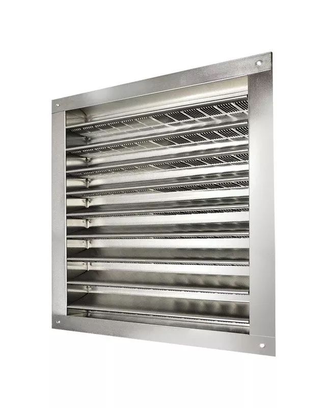 12 In. W X 12 In. L Metallic Silver Aluminum Wall Louver