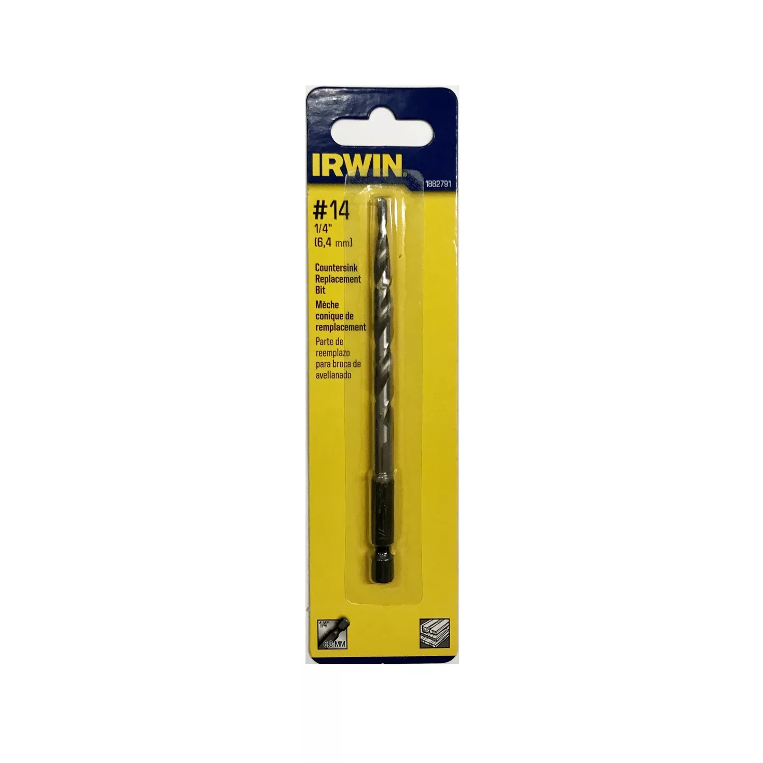 #14 – 15/64 In. High Speed Steel Wood Countersink Replacement Bit