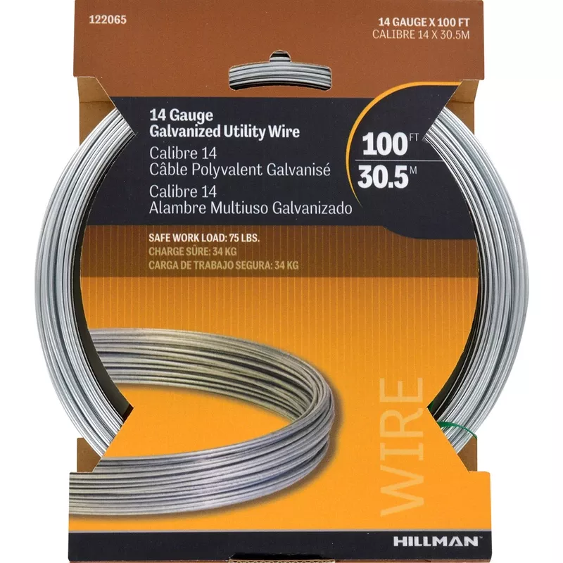 14-gauge Galvanized Wire, 100-ft.