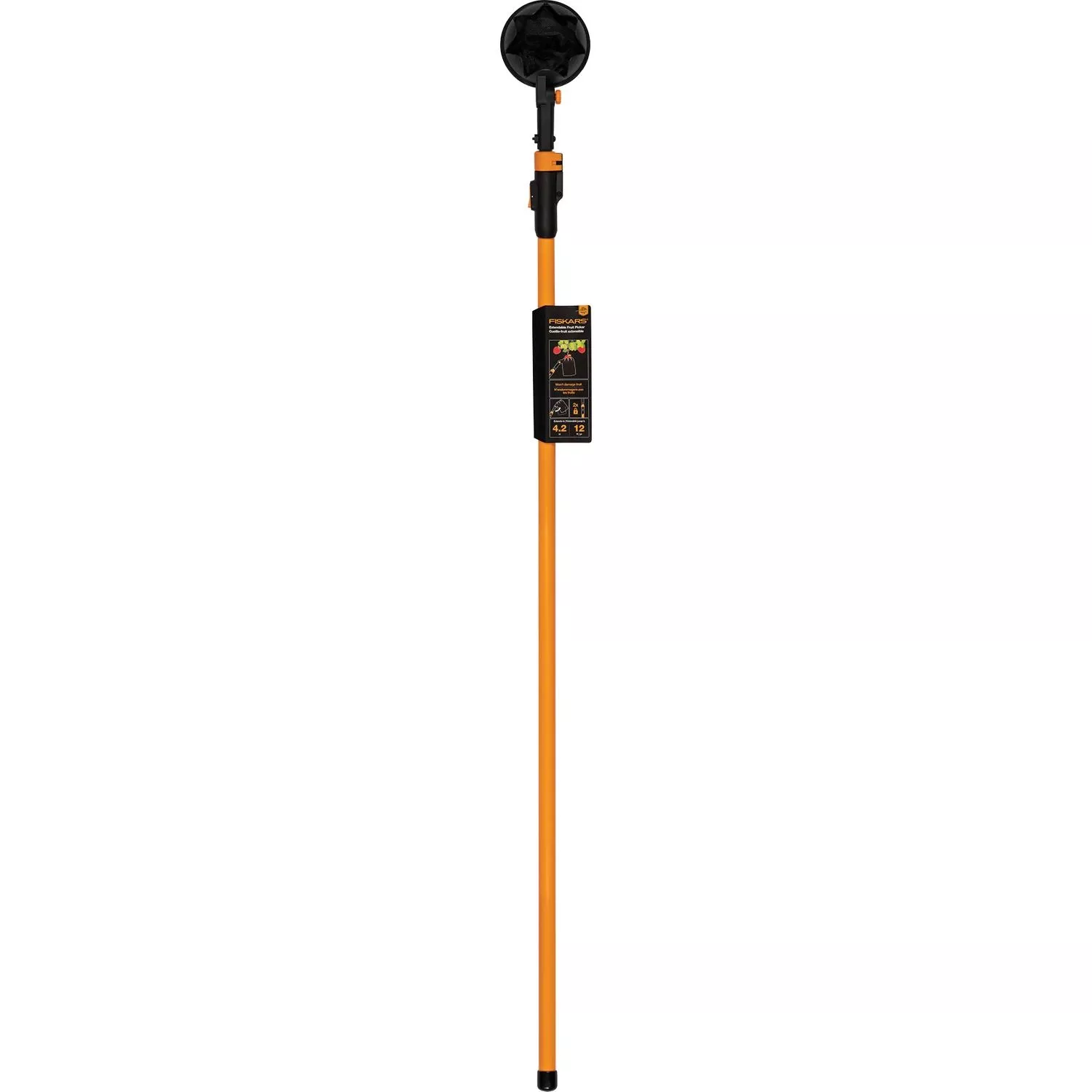144 In. Extendable Fruit Picker Tool With Gentle Harvesting Design
