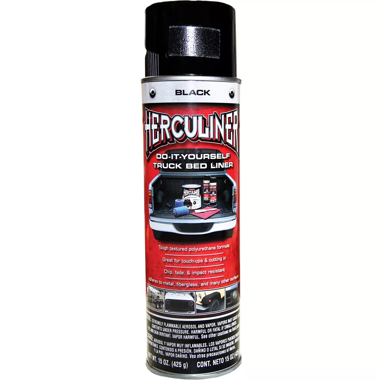 15 Oz. Black Truck Bed Liner Spray - Durable Polyurethane Coating