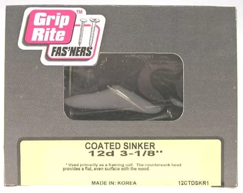 16d 3-1/4 In. Sinker Vinyl Steel Nail Countersunk Head 1 Lb