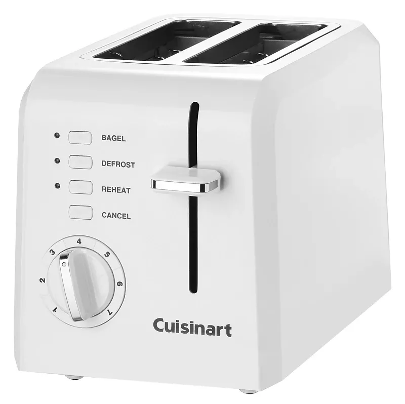 2-slice White Toaster With 7 Settings And Extra-lift Carriage