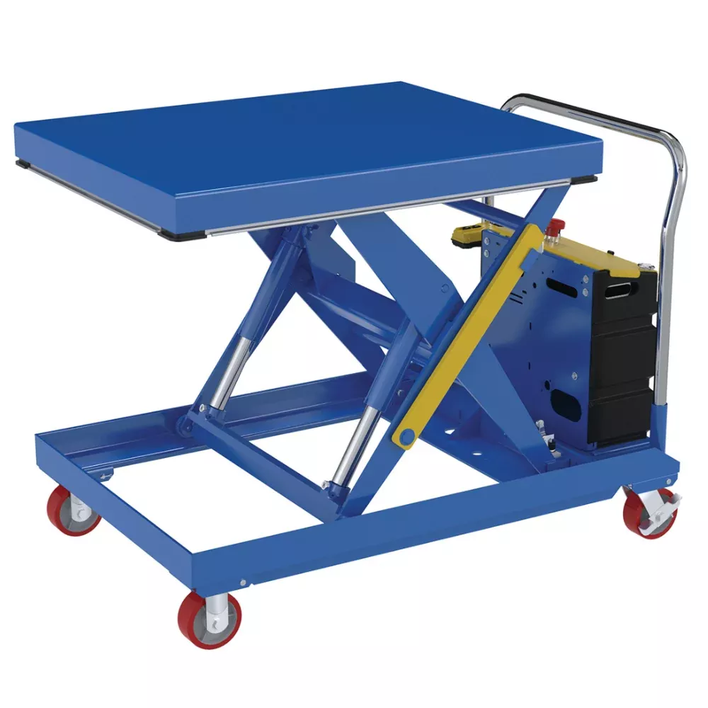 2000 Lb. Steel 12V DC Powered Hydraulic Elevating Cart – CART-2000-3240-DC – Vestil