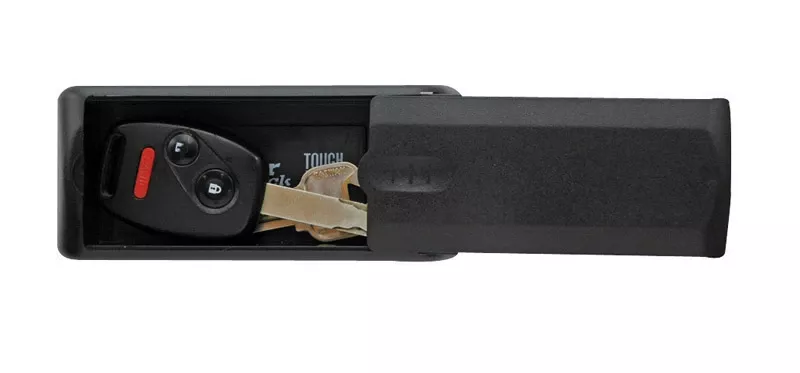 207d Black Plastic Magnetic Key Storage Case With Steel Backing