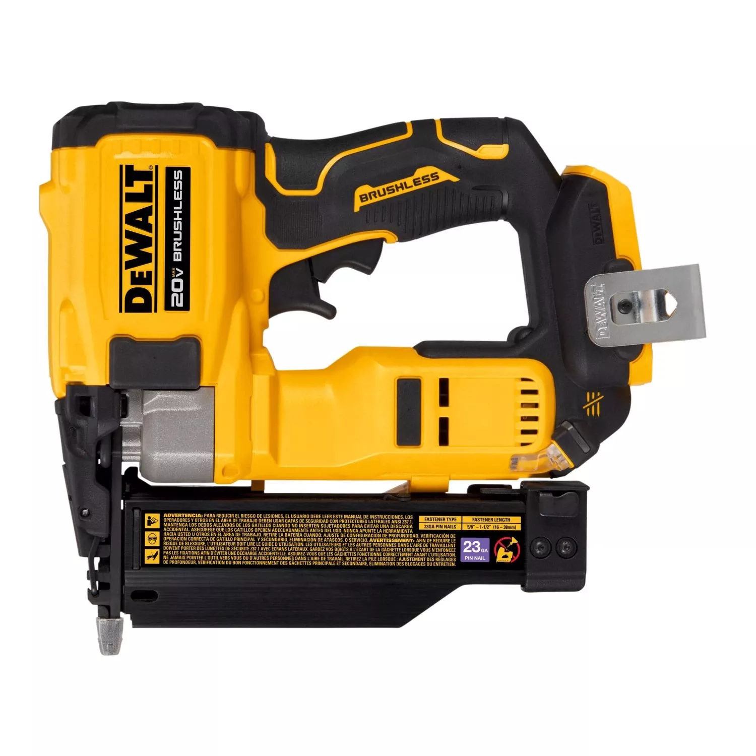 20v Max Brushless Cordless 23-gauge Pin Nailer Tool Only