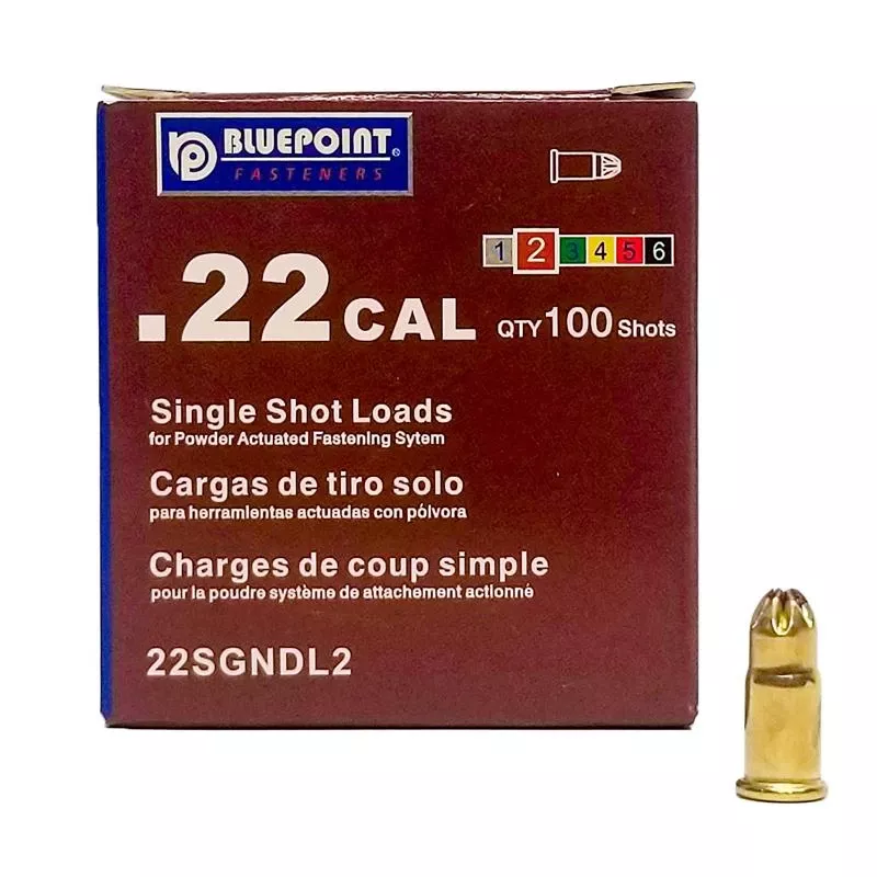 .22 Caliber Brass Flat Head Powder Loads – 100 Count Box