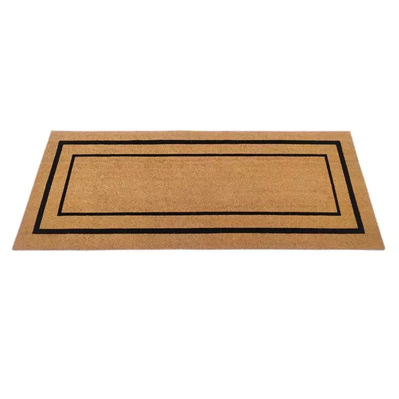 24 In. W X 60 In. L Black/natural Coir And Vinyl Door Mat