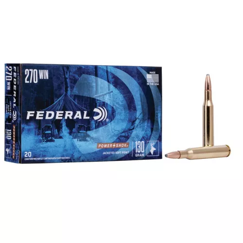 .270 Win- SPJ- 130 Grain- 20 Rounds- Federal
