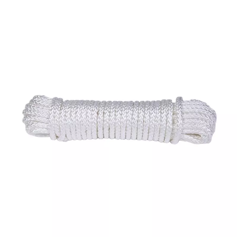 3/16 In. Diameter X 50 Ft. Length White Diamond Braided Nylon Rope
