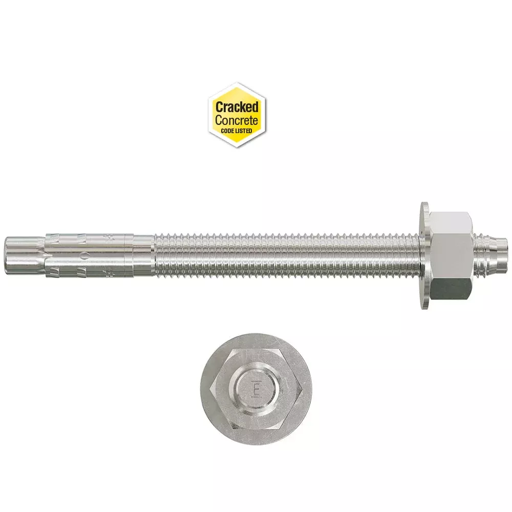 3/8-16 x 3 3/4 STRONG-BOLT 2 Cracked and Uncracked Concrete Wedge Anchor 316 Stainless Steel (50)