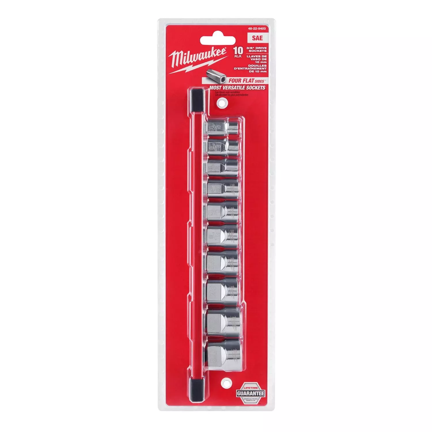 3/8 In. Drive Sae Low Profile 6 Point Socket Set 10 Piece