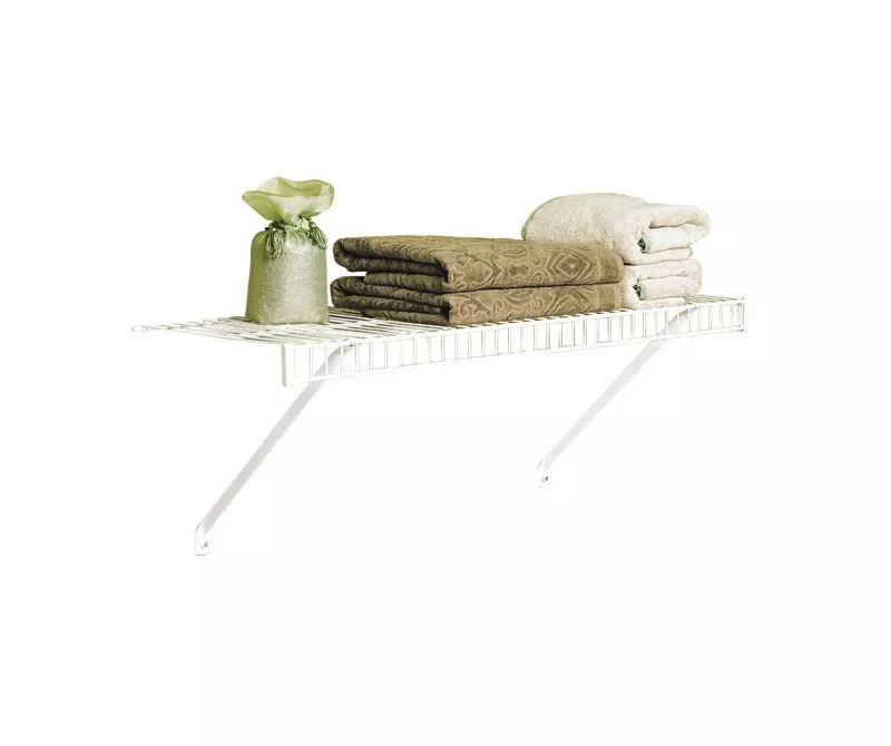 3 Ft. Linen Shelving Kit With Hardware - White Epoxy-coated Steel