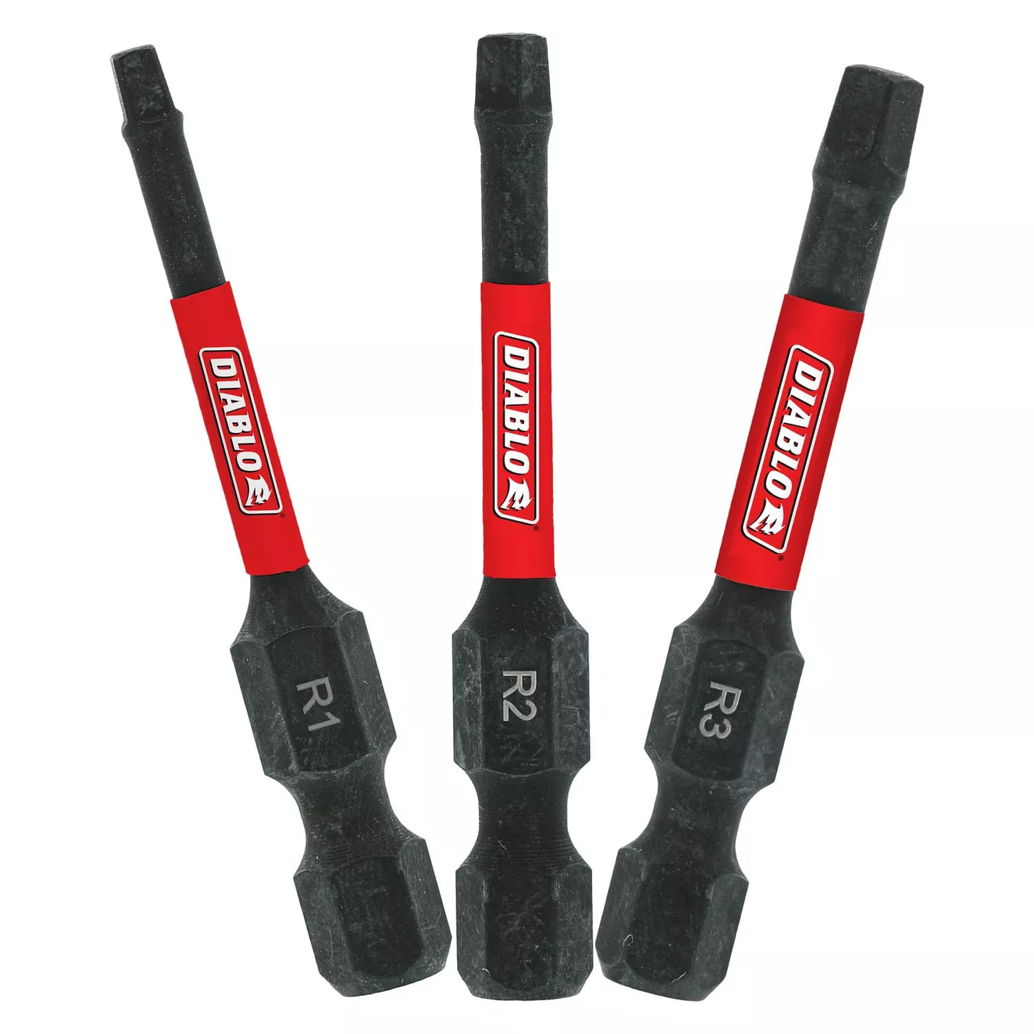 3-pc. Square Drive Bit Set, 2-in., #1, #2 & #4