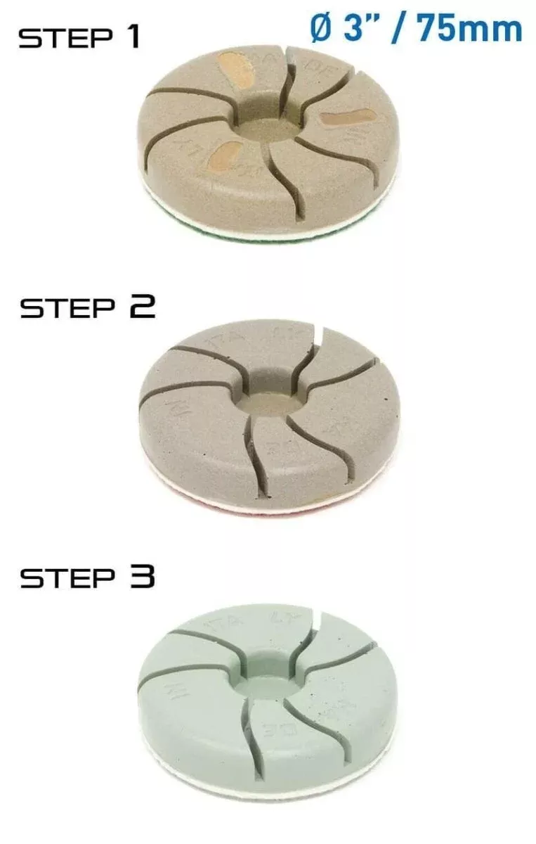 3 Step Polishing Pads for HG Hyper Grinder