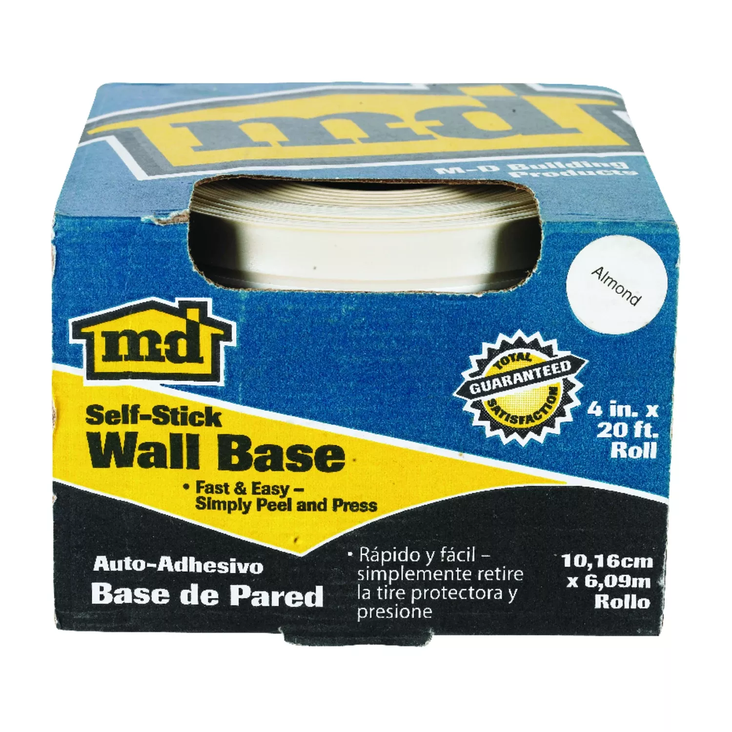 4 In. X 20 Ft. Almond Vinyl Adhesive Wall Base
