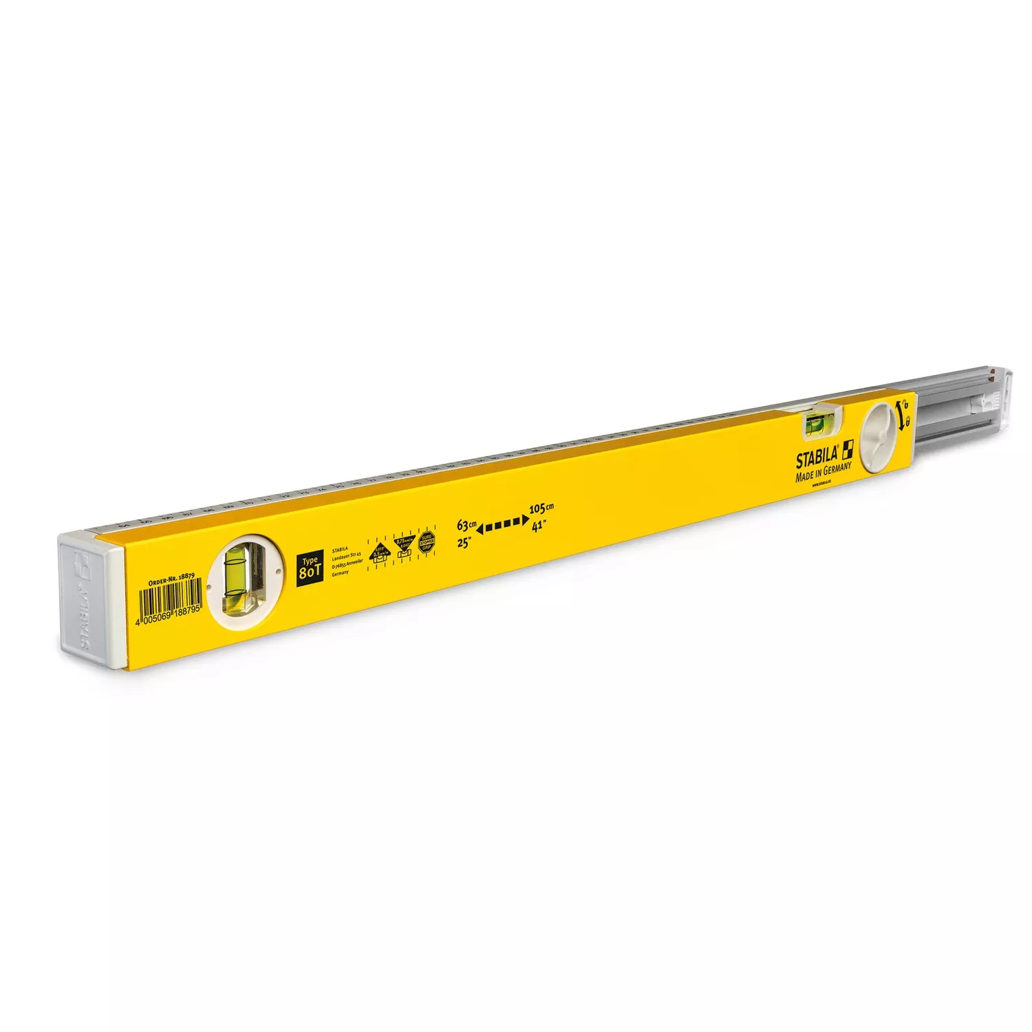 41 In. Aluminum Type 80 T Extendable Level 2 Vial - Adjustable Length 25-41 In.