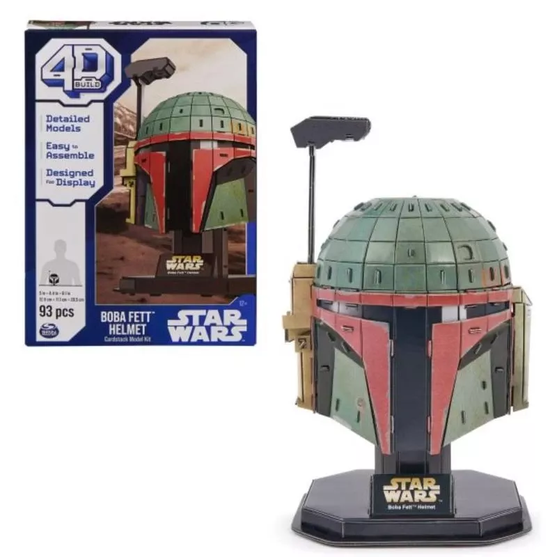 4d Build Boba Fett Helmet 3d Puzzle Multicolored 93 Pc