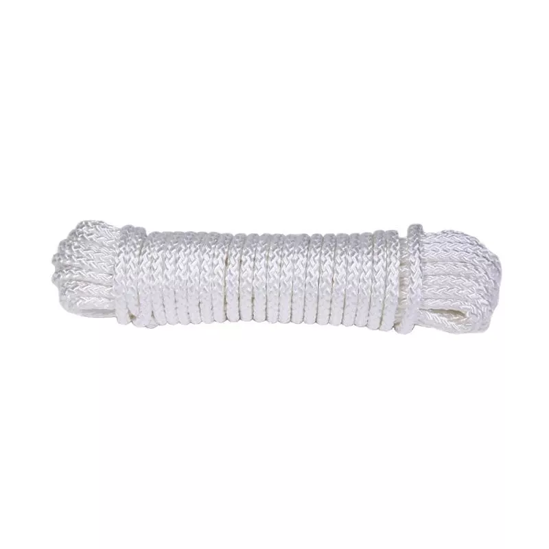 5/16 In. Diameter X 50 Ft. Length White Diamond Braided Nylon Rope