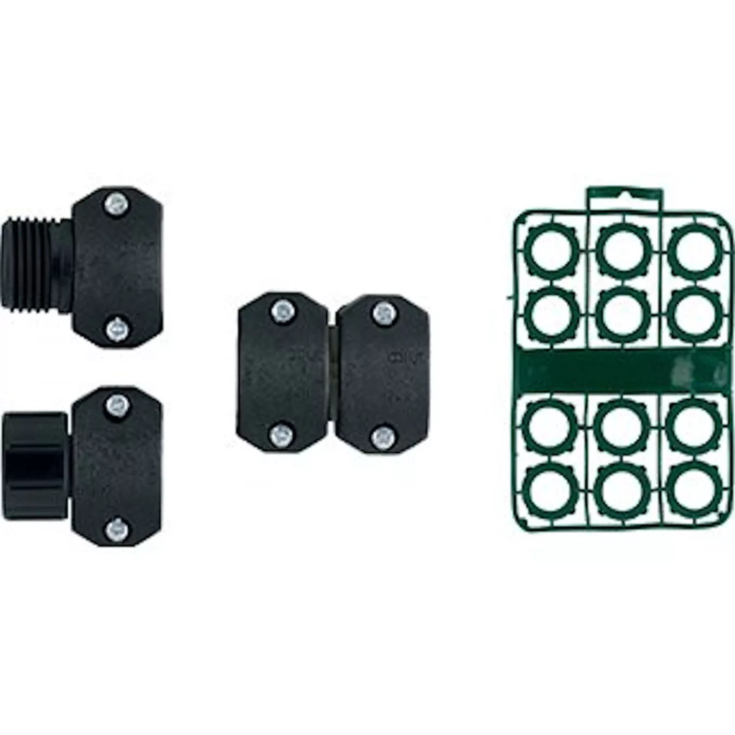 5/8-3/4 In. Plastic Threaded Hose Mender Kit With Washers
