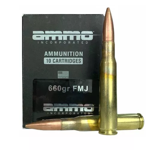 .50 BMG- 660 Grain- FMJ- 10 Rounds- Ammo Inc.