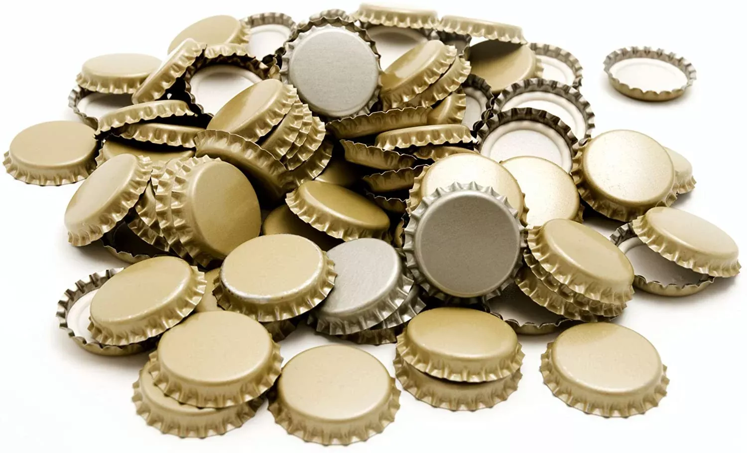 50 PACK Gold Oxygen Absorbing Crown Bottle Caps