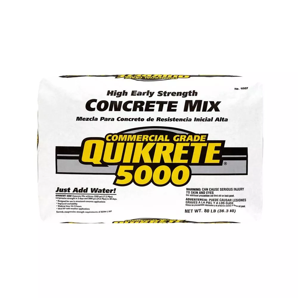 5000 High Early Strength Concrete Mix 80 Lb Gray - Model 100700
