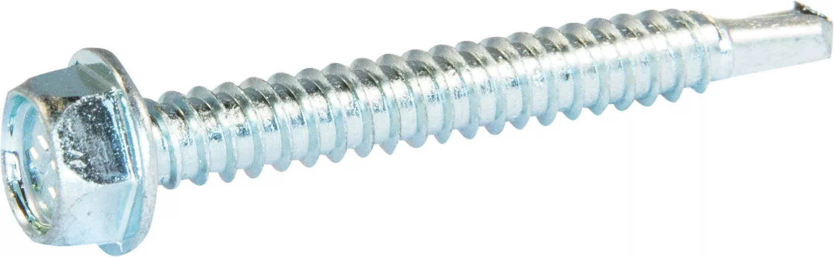 6-20 x 5/8 Hex Washer Head Self Drilling Screw Zinc Plated Tek #2 (15000)